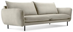 Divano in velluto beige, 200 cm Vienna - Cosmopolitan Design