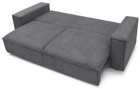 Divano in velluto a coste grigio scuro 245 cm Nihad - Bobochic Paris