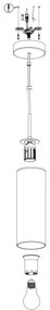 Eglo 98694 - Lampadario a sospensione con filo SELVINO 1xE27/15W/230V