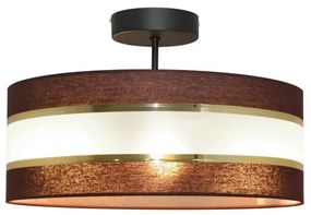 Lampadario a sospensione con supporto rigido HELEN 3xE27/15W/230V marrone/nero/oro