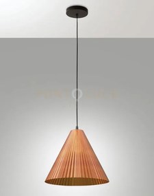 Cone sospensione arancio 1 luce attacco e27 in metallo e plastica r...