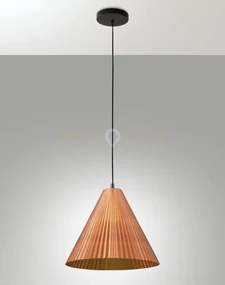 Cone sospensione arancio 1 luce attacco e27 in metallo e plastica r...