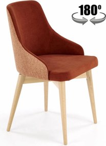 Sedia girevole Malaga cannella H79 cm