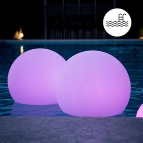 Lampada solare decorativa galleggiante per piscina Zongo, in polietilene, luce bianco caldodimmerabile INSPIRE