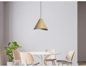 Lampadario in legno a sospensione con cavo 1xE27/60W/230V Ø 33 cm massello/rovere/legno di hevea