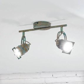 Lindby fatto da soffitto Janek, a 2 luci, verde, metallo, 33 cm