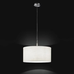 Lampadario In Metallo Moderno Sirco Hotel Cromo Bianco 1 Luce E27 Grande