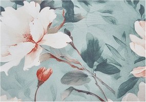 Set copripiumino e federa turchese in microsatinato per letto singolo 3 pezzi 140x200 cm Selma – My House