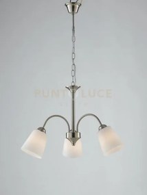 Lampadario  a lampadario a sospensione 1162 nickel 3 luci attacco e...