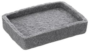 Portasapone Moderno In Resina grigio D Appoggio Effetto Pietra