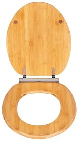WENKO 25224100 - Sedile WC BAMBOUSA 34,5x40,5 cm marrone/argento