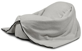 Pouf a sacco per bambini grigio chiaro con rivestimento in bouclé Cocoon 80 – SLOWDOWN