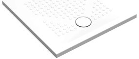 Piatto doccia in ceramica PUNTO bianco L 80 x L 80 x H 3.5 cm opaco