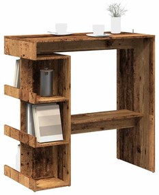 Tavolo Bar Con Ripiani Legno Antico 100x50x101,5 Cm Truciolato /
