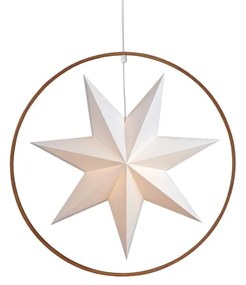 Decorazione luminosa bianca/marrone ø 50 cm Speranza – Markslöjd