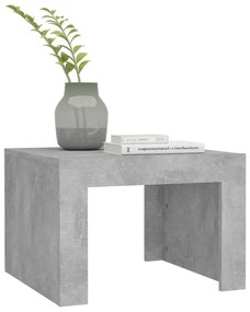 Tavolino da salotto grigio cemento 50x50x35 cm in truciolato