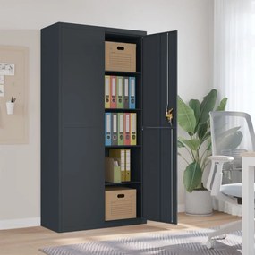 Armadio Classificatore Antracite 90x40x180 Cm İn Acciaio /