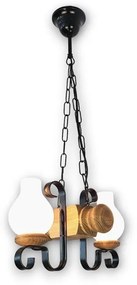 Brilagi - Lampadario a sospensione con catena RUSTIC 2xE14/40W/230V faggio