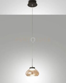 Arabella sospensione ambra 1 luce in vetro e struttura in metallo a...