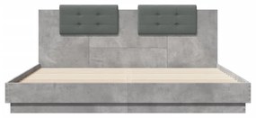 Giroletto testiera grigio cemento 160x200 cm legno multistrato