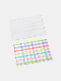 Sinsay - Set di strofinacci da cucina: tinta unita e quadretti colorati 2 pezzi - multicolor