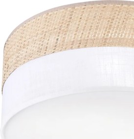 Plafoniera SIRJA DOUBLE BOHO 2xE14/15W/230V Ø 35 cm beige/bianco