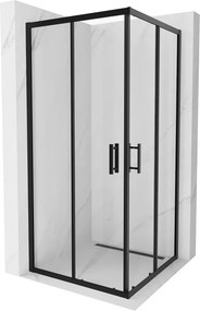 Mexen Rio cabina doccia quadrata 90 x 90 cm, trasparente, nera - 860-090-090-70-00