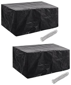 Coperture Arredi Giardino 2pz Polyrattan 6 Persone 240x140cm /