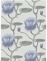 Cole & Son Carta da parati Summer Lily - Blue on Pearl