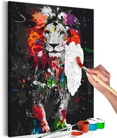 Quadro fai da te Colourful Animals: Lion