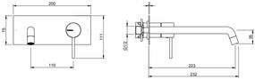 Treemme Up+ RWIT6BA6CC01 miscelatore monocomando lavabo 223mm senza parte incasso cromo