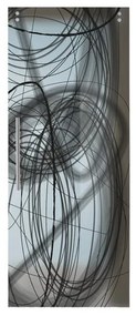 Anta per porta scorrevole esterno muro Black Smoke in vetro nero serigrafato, L 96 x H 215 cm spessore 10 mm, apertura destra