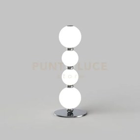 Perla tavolo, cromo, 4 sfere, led 11 watt, lumen 935 3000k, diam. 1...