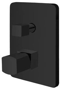 Kit doccia da incasso con soffione 20 cm e set completo nero opaco Lotus