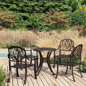 Set Da Bistrot 5 Pz İn Alluminio Pressofuso Bronzo /