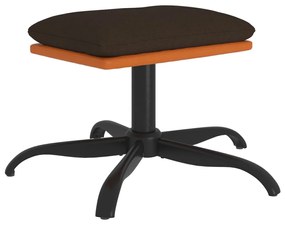 Poggiapiedi marrone 60x60x36 cm in tessuto e similpelle