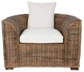 Poltrona Home ESPRIT Naturale Marrone scuro 100 x 85 x 68 cm