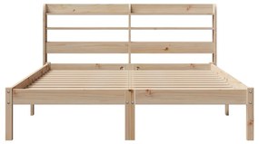 Letto senza materasso 120x200 cm in legno massello di pino