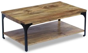Tavolino Da Salotto İn Legno Di Mango 100x60x38 Cm /