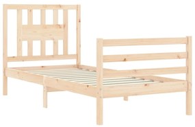 Giroletto con testiera 90x200 cm in legno massello