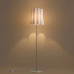 Lampada da terra Japandi beige con paralume in tessuto 160 cm - Jenni