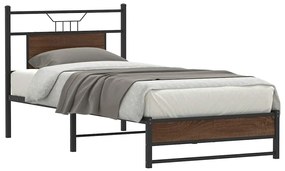 Giroletto Senza Materasso Rovere Marrone 90x200cm İn Truciolato /