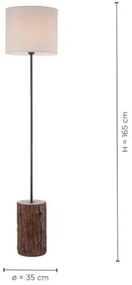 Leuchten Direkt 11234-79 - Lampada da terra BARK 1xE27/40W/230V