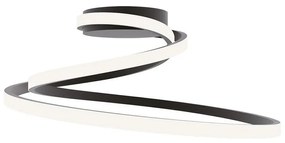 Plafoniera LED design Coaster, nero LUCE AMBIENTE DESIGN