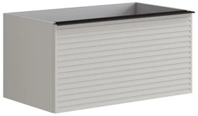 Mobile da bagno sotto lavabo Pixel stripes grigio L 80 x H 40 x P 45.5 cm 2 cassetti, lavabo non incluso