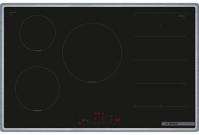 Piano cottura a induzione Bosch Serie 6 PXV845HC1E Da incasso 80cm 5 Fornelli 7400W Nero/Acciaio inossidabile [PXV845HC1E]