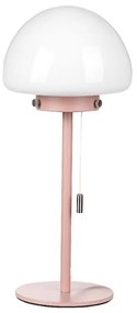 Lampada da tavolo rosa e bianco 39 cm MORUGA Beliani