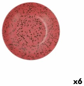Piatto Fondo Ariane Oxide Ceramica Rosso (Ø 21 cm) (6 Unità)