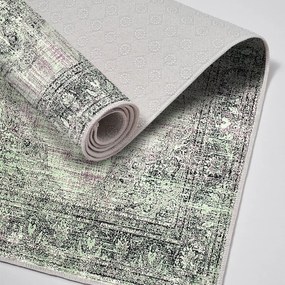 Set di tappetini per il bagno verdi/grigi 2 pz 60x100 cm – Foutastic