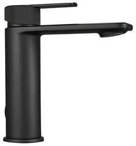 Rubinetto per lavabo a canna media Neo nero opaco SENSEA H 15.55 cm